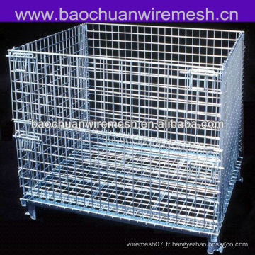 Cage de stockage de stockage 1000 * 800 * 840mm pliable